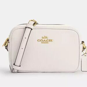 Coach Cream Crossbody Bag with Gold Accents